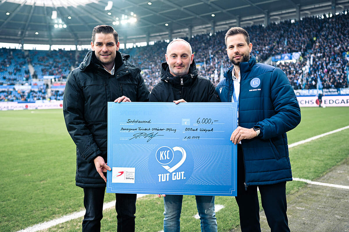 6.000 Euro für KSC TUT GUT. : KSC e.V.